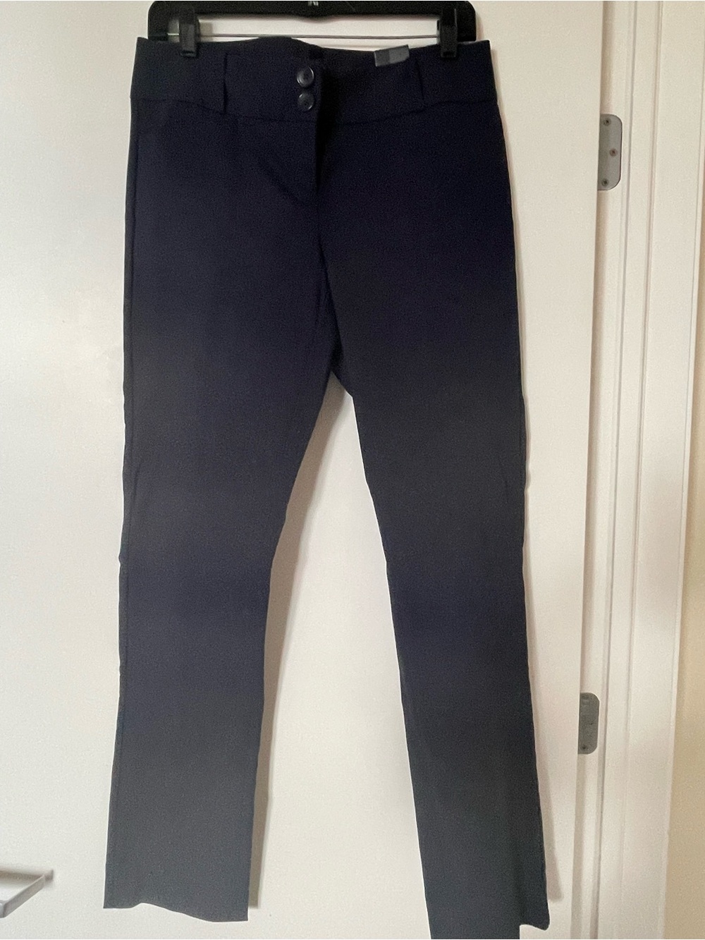 The Limited Navy Straight Leg Pants in Exact Stretch